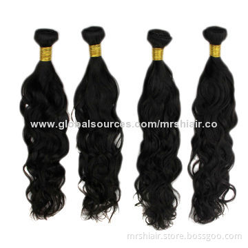 22" Virgin Mongolian Natural Wave Remy Machine Weft Hair